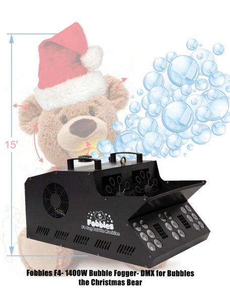 Fobbles F4 -1400W Bubble Fogger- DMX for Bubbles the Christmas Bear